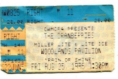 Woodlands Pavillion, Houston TX (25-08-1995) ticket